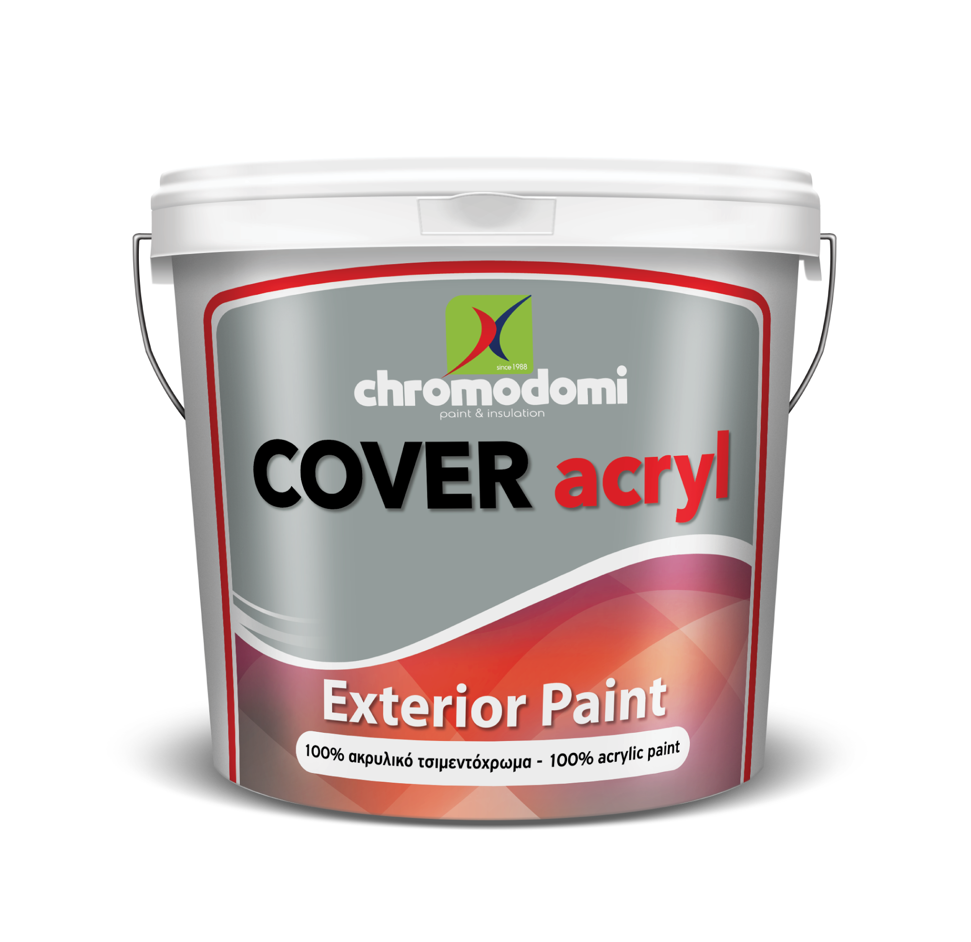 აკრილის საღებავი ფასადისთვის COVER-ACRYL (ΒΑSE D) 16LT — ექსტერიერის საღებავი